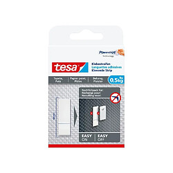 TESA Languettes adhésives - Pour papier peint & plâtre - Charge supportée : 0,5 Kg