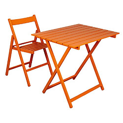 Avis Italiadoc Chaise pliante en bois orange.