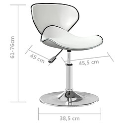 vidaXL Chaise de salle à manger Blanc Similicuir pas cher