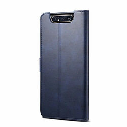 Avis Wewoo Housse Coque Pour Galaxy A80 / A90 GUSSIM Business Style Étui en cuir à rabat horizontal avec support et fentes cartes et portefeuille bleu