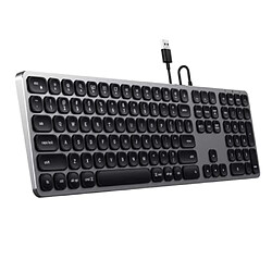 Satechi ST-AMWKM Clavier Filaire Avec Pavé Numérique Câble QWERTY USB Aluminium Gris Sidéral