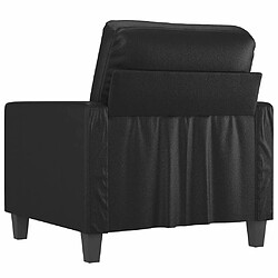 Maison Chic Fauteuil relax,Chaise pour salon Noir 60 cm Similicuir -MN29717 pas cher