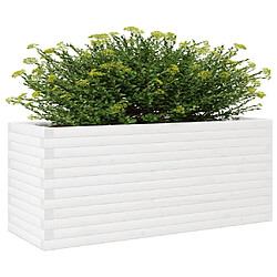 Avis vidaXL Jardinière blanc 110x40x46 cm bois de pin massif