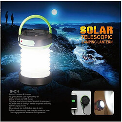 Avis Deoditoo Lanterne de Camping Solaire à Eclairage LED Pliable et Batterie Externe Portable 800 mAh