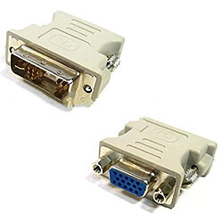 Adaptateur DVI-A Mâle vers VGA Femelle DB-15 Dell 0J8461 J8461 Beige - Occasion