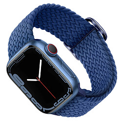 Avizar Bracelet pour Apple Watch 41mm / 40mm / 38 mm Nylon Tressé Respirant bleu