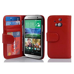 Cadorabo Coque HTC ONE M8 Etui en Rouge