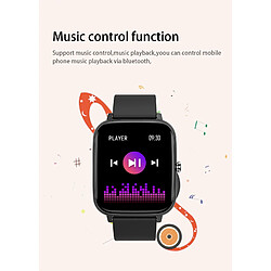 Universal Bluetooth appelée montre intelligente, surveillance de la tension artérielle à tout contact, surveillance de la forme physique pour les hommes et les femmes, montre intelligente pour/IOS | montre intelligente (noir)