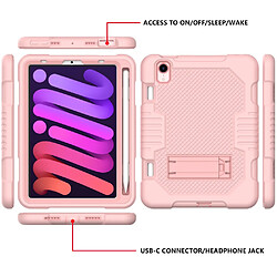 Coque en TPU + silicone avec béquille, couleur contrastée or rose pour votre Apple iPad mini (2021)