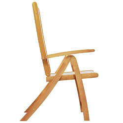 Acheter vidaXL Chaises pliables de jardin lot de 2 bois d'acacia et textilène