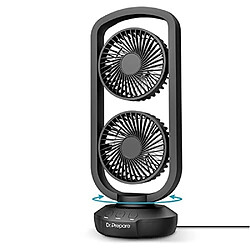 Avis Ventilateur de Tour Oscillante Dr. Prepare, Ventilateur de Table de Bureau Portable de 15 pouces avec Inclinaison de 270, Oscillation de 105, 3 Vitesses et 3 Minuteries d'arrêt Automatique, Petite Tour USB