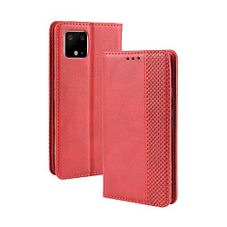 Wewoo Housse Coque Étui en cuir à boucle magnétique avec rétro pour Crazy Horse Texture horizontale Google Pixel 4avec porte-carte et fentes cartes et cadre photo Rouge