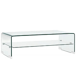 Maison Chic Tabls basse,Table Console pour salon Clair 98 x 45 x 31 cm Verre trempé -MN21938