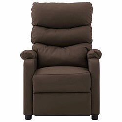 vidaXL Fauteuil de massage électrique Marron Similicuir