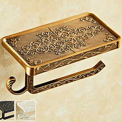 Universal Porte-papier toilette en laiton antique de style européen Porte-papier toilette à clips mobiles Porte-papier toilette Porte-bobine Accessoires WY51616 | Porte-papier (or)