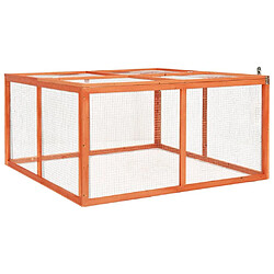 Acheter Helloshop26 Clapier cage 124 x 120 x 60 cm bois de sapin massif 02_0000579