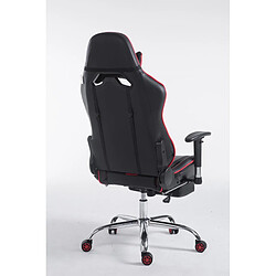 Acheter Decoshop26 Fauteuil de bureau gamer avec repose-pieds extensible mécanisme de bascule en PVC noir / rouge 10_0002746