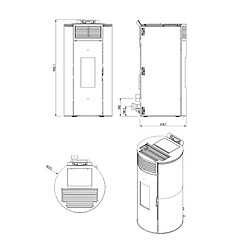 Avis Interstoves Pack Poêle à granules GIANNI 9 Etanche + Kit Conduit Vertical 80/125 - Blanc