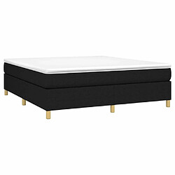 Avis Maison Chic Lit Adulte - Lit simple Lit à sommier tapissier avec matelas moelleux - Meuble de Chambre - Noir 160x200 cm Tissu -MN99155