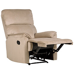 Beliani Fauteuil EVERTON Tissu Marron clair pas cher