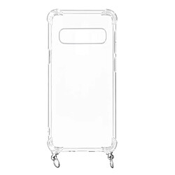 Avizar Coque Galaxy S10 Plus Anneau personnalisable avec bijou/Chaîne - Transparent