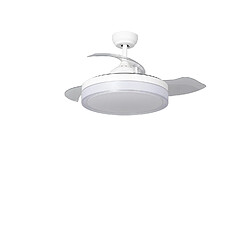 Ledkia Ventilateur de Plafond Silencieux Caicos Blanc 106cm Moteur DC Blanc