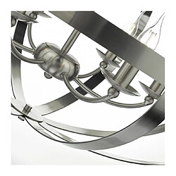 Luminaire Center Suspension Symbol chrome satiné et 6 ampoules