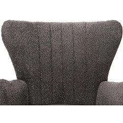 Mendler Lounge-Sessel HWC-K37, Cocktail-/Ohrensessel Polsterstuhl Retro Vintage Stoff Chenille (500g/m²) Öko-Tex ~ gris foncé pas cher