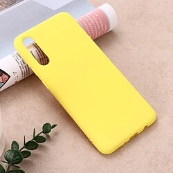 Wewoo Coque Souple Pour Galaxy A70s Etui de protection en silicone liquide Dropproof de unie Jaune