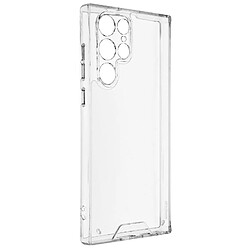 Avizar Coque Samsung Galaxy S22 Ultra Dos Rigide Coins Bumper Fine Légère Transparent