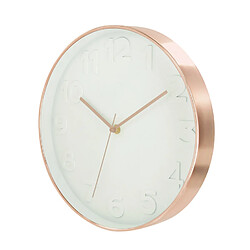 The Home Deco Factory Horloge ronde Deco Chic - Diam. 30,5 cm - Blanc