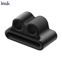 Imak Coque en silicone support de stockage anti-perte avec chargement sans fil noir pour votre Apple AirPods Pro/AirPods (2019)/(2016)