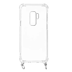 Avizar Coque Galaxy S9 Plus Anneau personnalisable avec bijou/Chaîne - Transparent