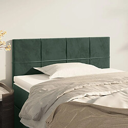 vidaXL Tête de lit Vert foncé 100x5x78/88 cm Velours