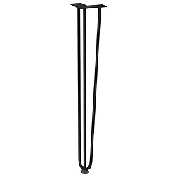 Avis vidaXL Pieds de table en forme d'épingle à cheveux 4 pcs noir 72 cm