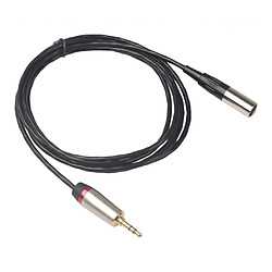 Câble De Transfert Audio Stéréo D'appareil Photo TRS Mâle De 3,5 Mm Au Câble XLR Noir 1m pas cher