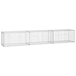 vidaXL Mur en gabion avec couvercles Acier galvanisé 300 x 50 x 50 cm