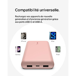 SANAG Batterie Externe Usb-C 20000Mah (Power Bank Puissance De 20K, Entrée Et Sortie Usb-C, 2 Ports Usb-A, Câble Usb-C Vers Usb-A Fourni, Pour Iphone, Galaxy, Pixel, Ipad, Airpods, Etc.) - Or Rose pas cher