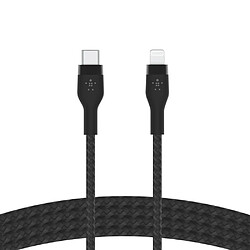 Avis Cbl S tressé USB-C LTG 2M noi Belkin Cbl Silicone tressé US