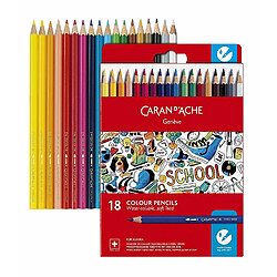 Caran D ?acHE Lot de 18 crayons de couleur SCHOOL, lot de 18