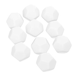 Avis lot de 10 dés d12 blanc dé 12 faces pour accessoires de jeux de société blanc