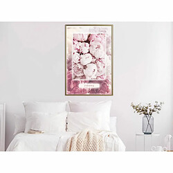 Paris Prix Affiche Murale Encadrée Scent of Peonies 40 x 60 cm Or