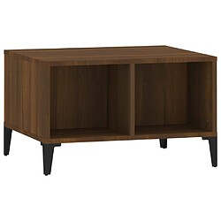 vidaXL Table basse Chêne marron 60x50x36,5 cm Bois d'ingénierie