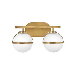 Elstead Lighting Applique murale Salle de bains Hinkley Acier,verre grainé transparent Laiton Héritage