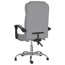 Acheter Helloshop26 Chaise fauteuil siège pivotante de inclinable de bureau informatique étude clair tissu gris 02_0024238