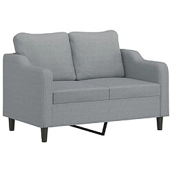 Maison Chic Canapé à 2 places,Sofa de Salon,Canapé droit Gris clair 120 cm Tissu -GKD740746