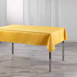 Douceur D'Interieur Nappe polyester unie Shantung - 150 x 240 cm - Jaune