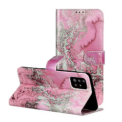 Etui en PU impression de motif magnétique rose/gris pour votre Samsung Galaxy A51