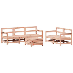 vidaXL Salon de jardin 6 pcs bois massif sapin de douglas