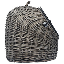 Acheter vidaXL Cage de transport pour chats Gris 60x45x45 cm Saule naturel